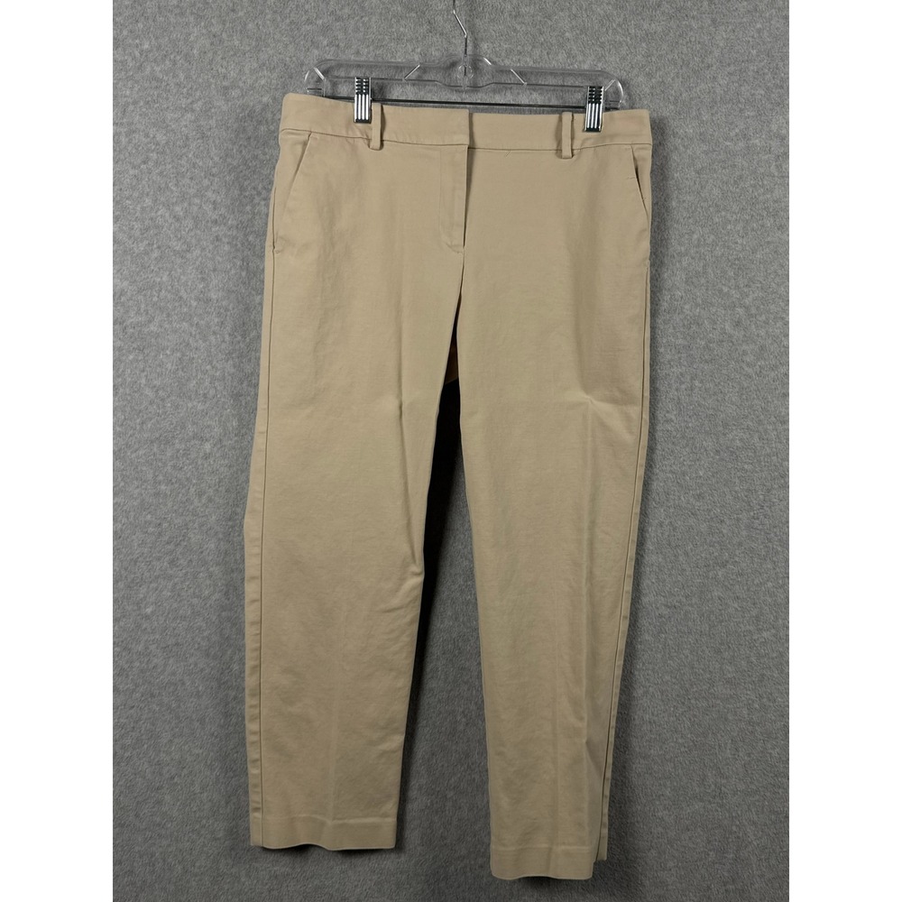 LOFT The Riviera Slim Pants Womens 8 Tan Chino Trousers Mid Rise